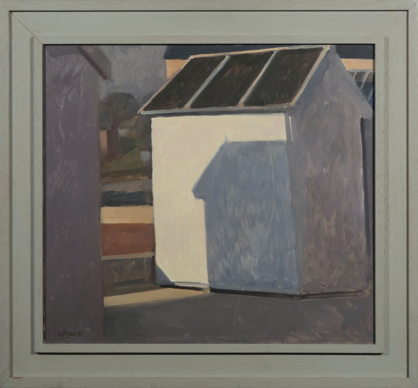 Ad Merx: Olieverf op board, Schaduw - Ingelijst verkocht voor € 80!