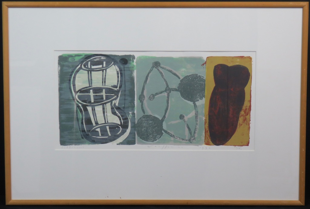 Piet Warffemius: Zeefdruk, Bitterzoet -Ingelijst verkocht voor € 60!