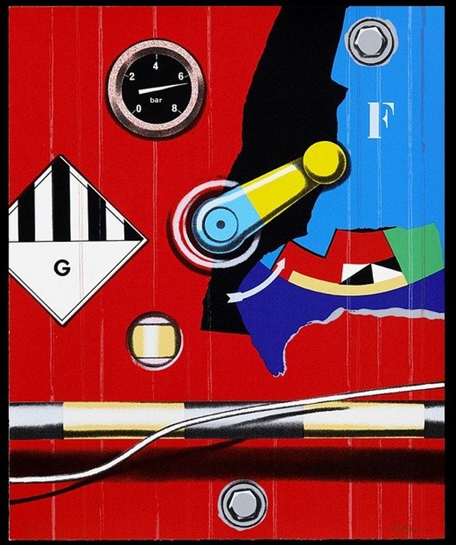 Peter Klasen: Zeefdruk, Manette/G/rond rouge verkocht voor € 50!