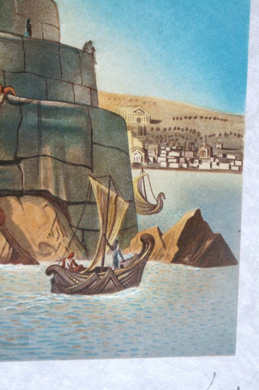 Dali Originele handgesigneerde litho 'Rhodos Colossus' kopen? Bied vanaf 920!