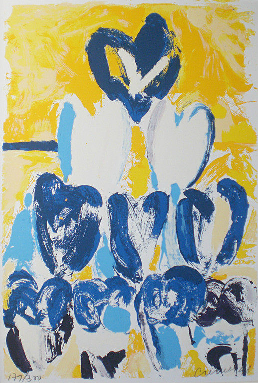 Jan Cremer - Ten Tulips, zeefdruk (mooi ingelijst, groot) kopen? Bied vanaf 350!