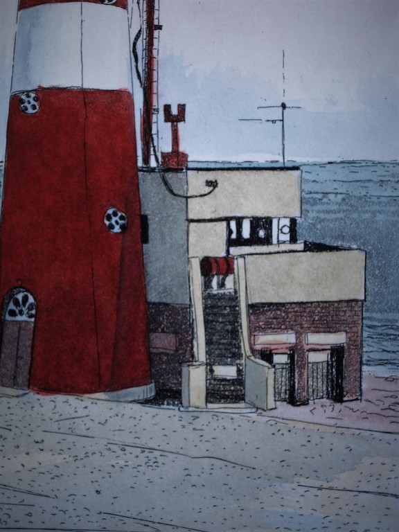 Leuke gesigneerde Kleurenlitho "Vuurtoren 't Hoge Licht Westkapelle Zeeland"  kopen? Bied vanaf 1!
