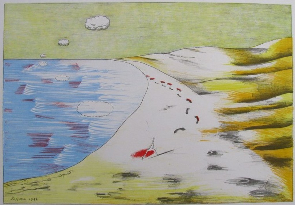 Hannes Postma Kleurenlitho uit 190 serie kopen? Bied vanaf 35!