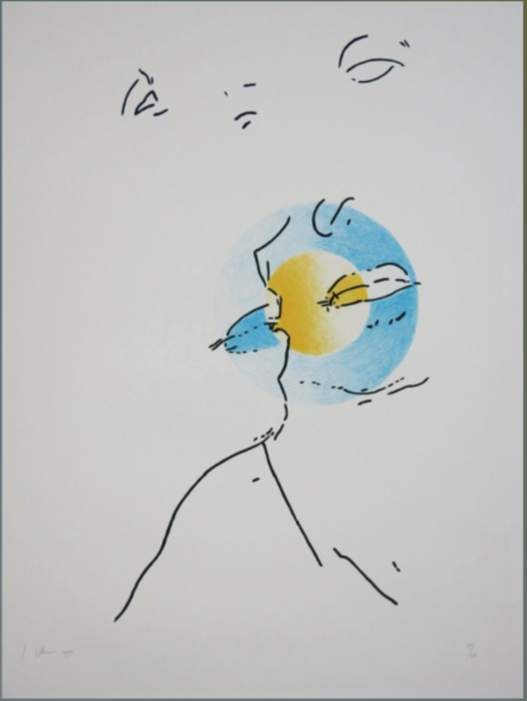 Jaap Hillenius: Litho, Zonder titel verkocht voor € 35!