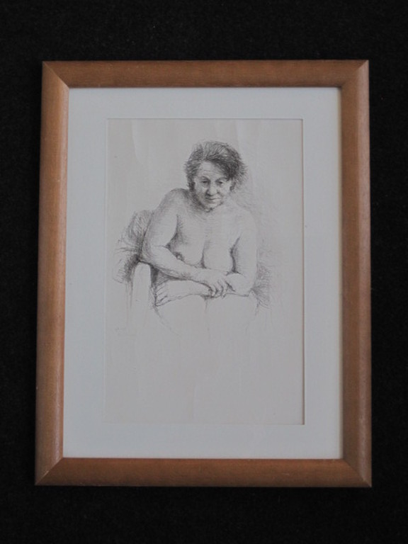 Aat Veldhoen (1934-) litho "zittend naakt" gesigneerd 1964 kopen? Bied vanaf 1!