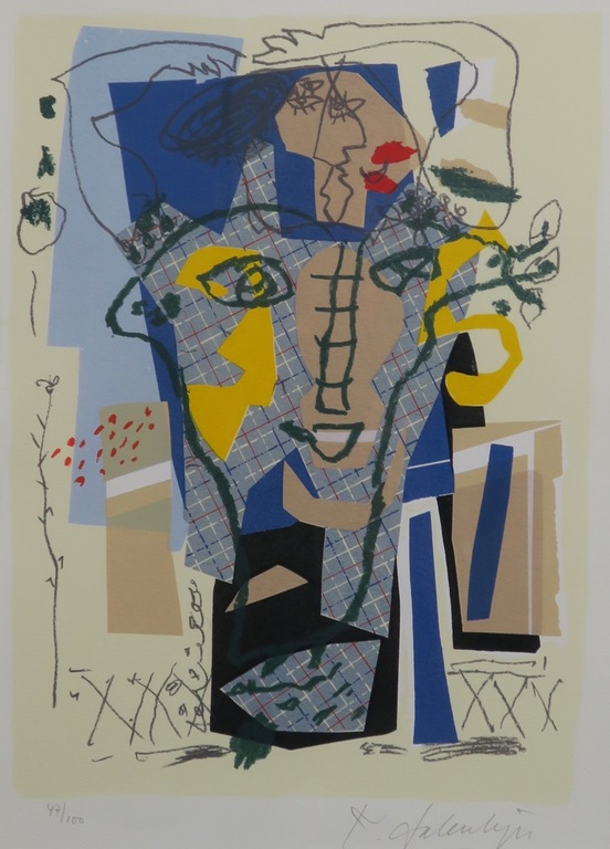 kees Salentijn: Zeefdruk, Pan comido IV - Ingelijst kopen? Bied vanaf 50!