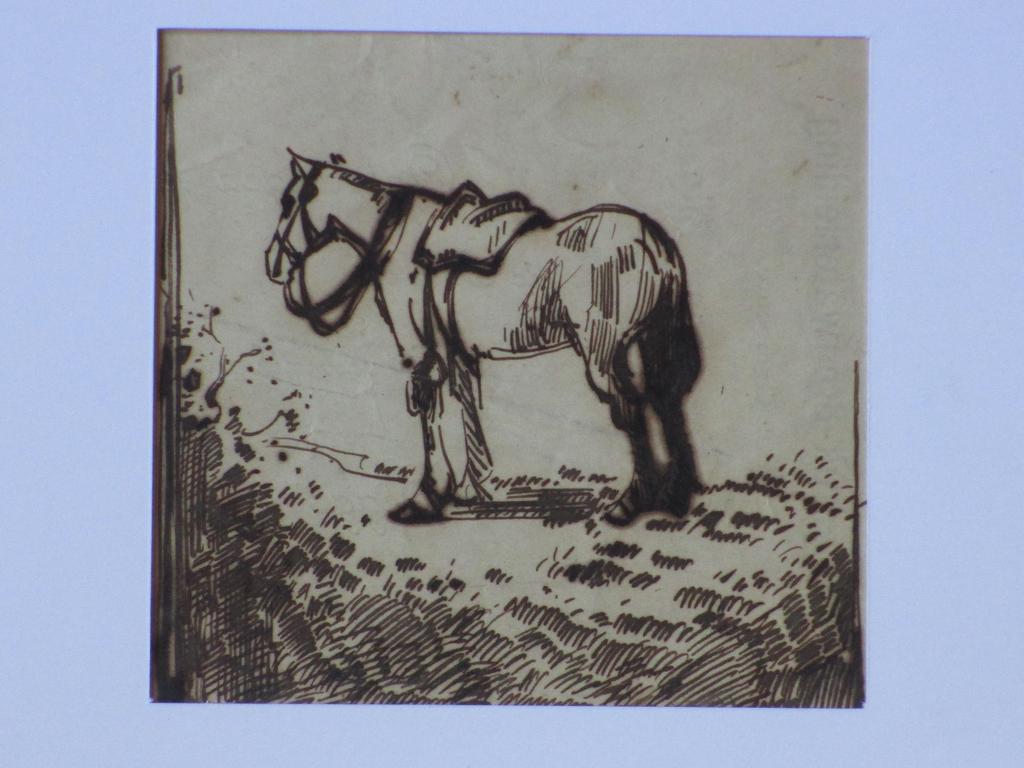 Jan van Essen, Staand paard, Inkttekening kopen? Bied vanaf 1!