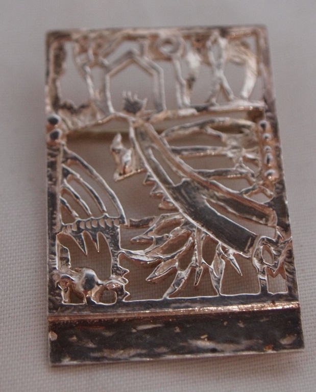 Jeroen Krabbe - Zilveren broche 1e gehalte zilver beperkte oplage kopen? Bied vanaf 47!