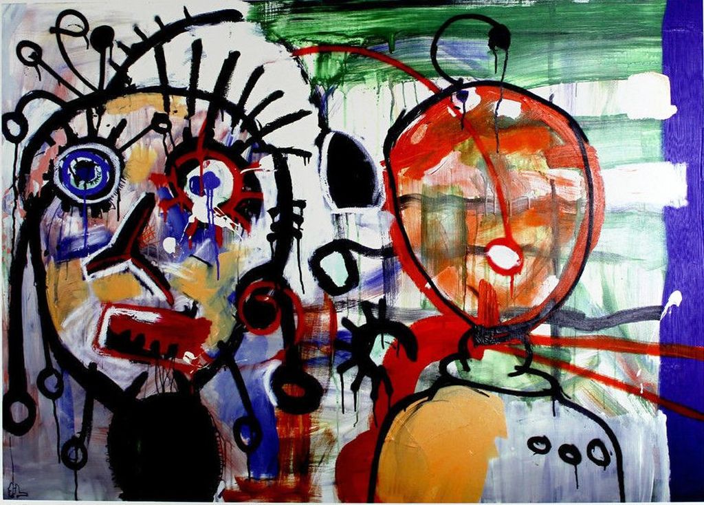 Paul Kostabi : Compositie 2 (giclee op papier) kopen? Bied vanaf 1!