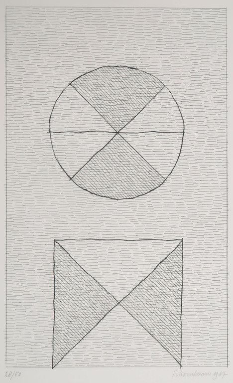 Jan Schoonhoven: Zeefdruk, Vorm verkocht voor € 370!