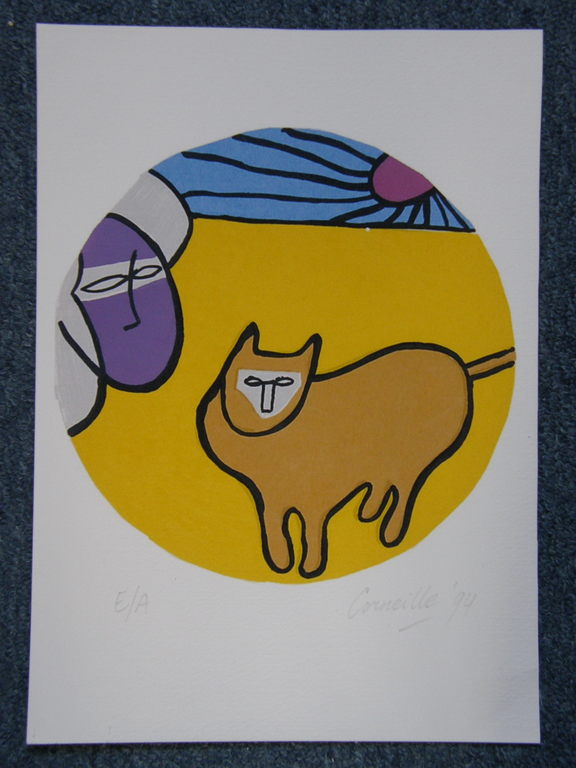 Corneille: zeefdruk, potlood gesigneerd kopen? Bied vanaf 1!