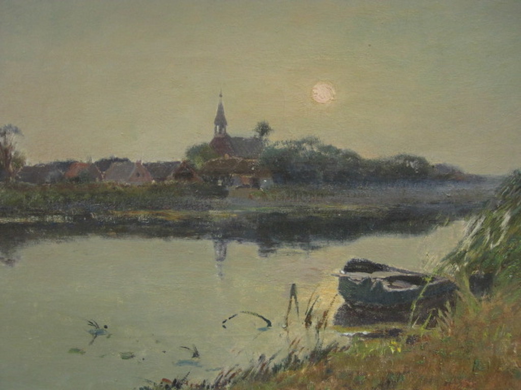 AcheterG.F. van Schagen 1880-1968 Zonsopgang aan de Vecht bij Oud Zuilen? Enchérissez de 1!