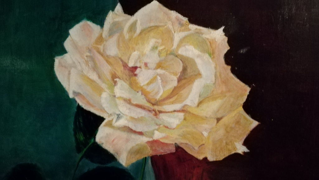 Onbekend kunstenaar, Olieverf op paneel, Roos kopen? Bied vanaf 1!