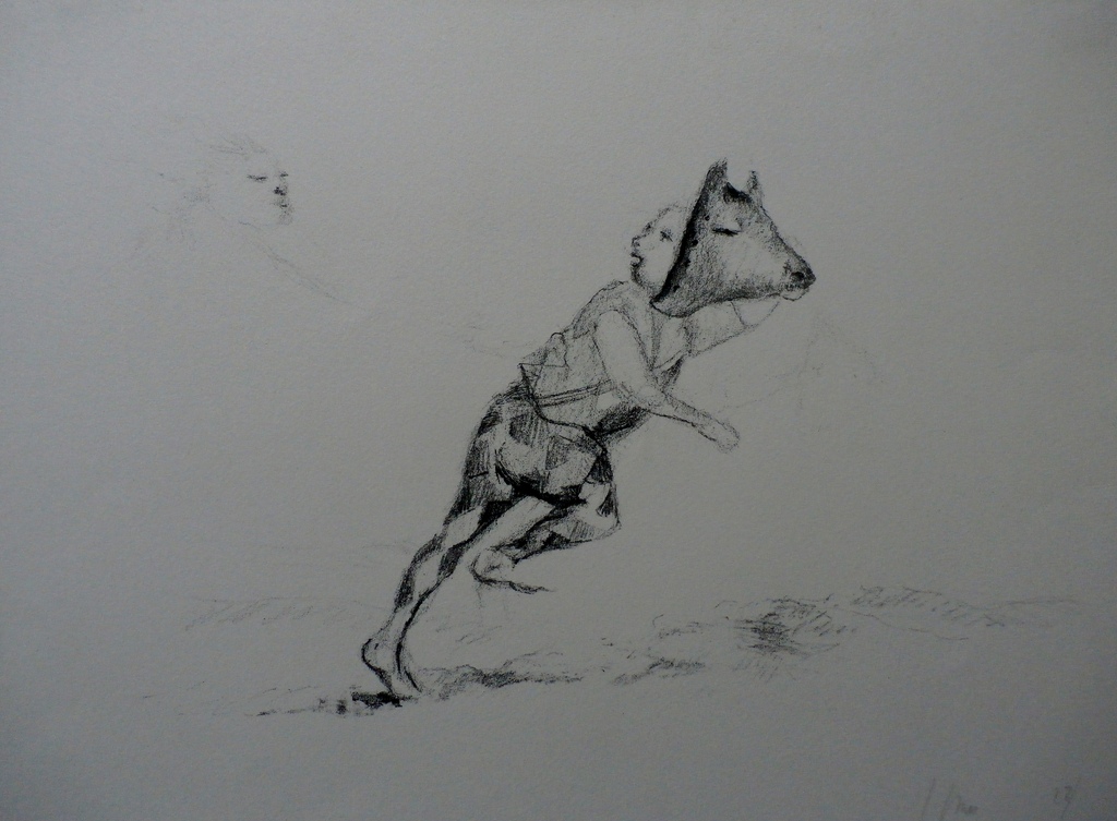 Han Mes - litho: voortvluchtend verkocht voor € 45!