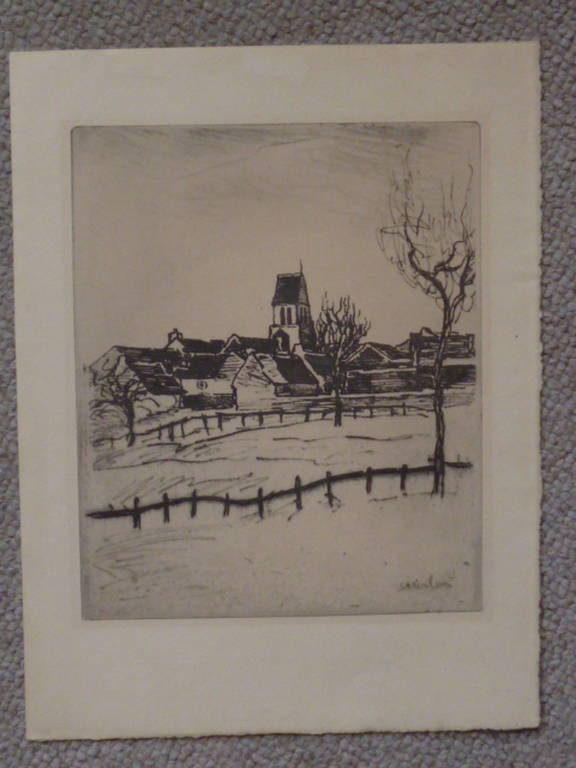 Th. A. Steinlen - vernis mou - La maison à l'entrée du village kopen? Bied vanaf 25!