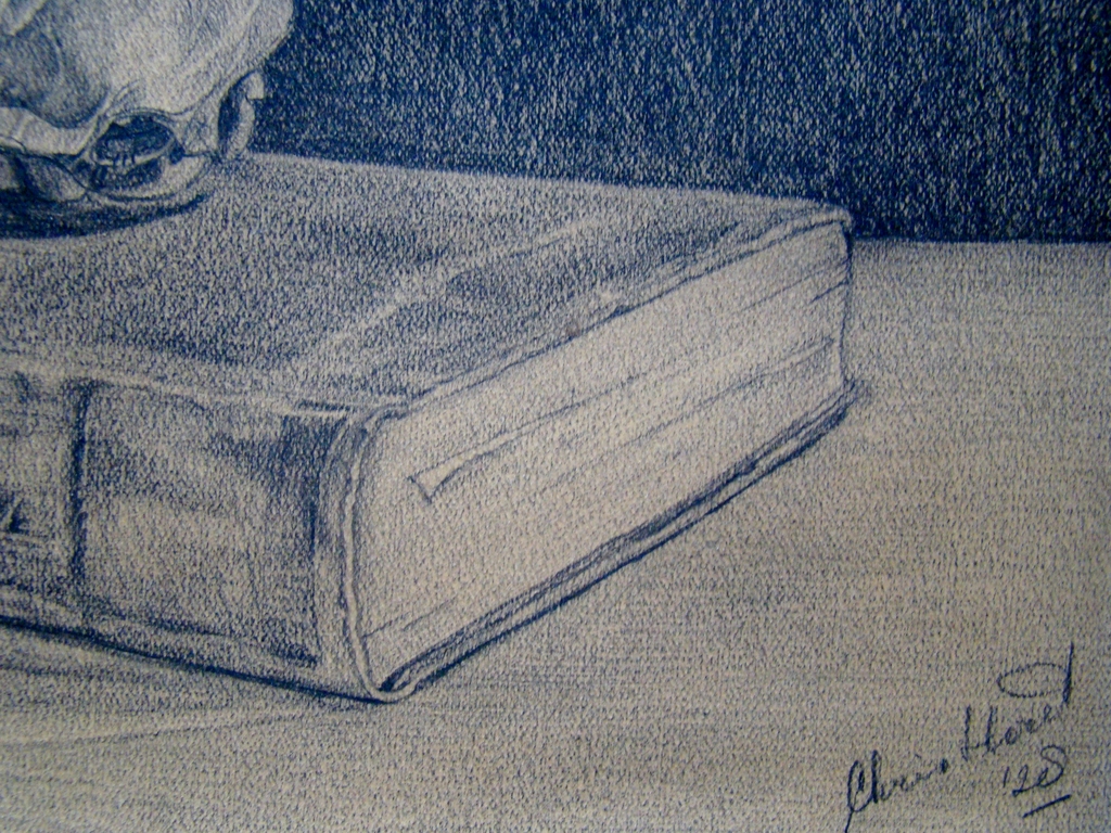 Chris Moret (1906-1979) - Vanitas stilleven 1928 - potlood kopen? Bied vanaf 1!