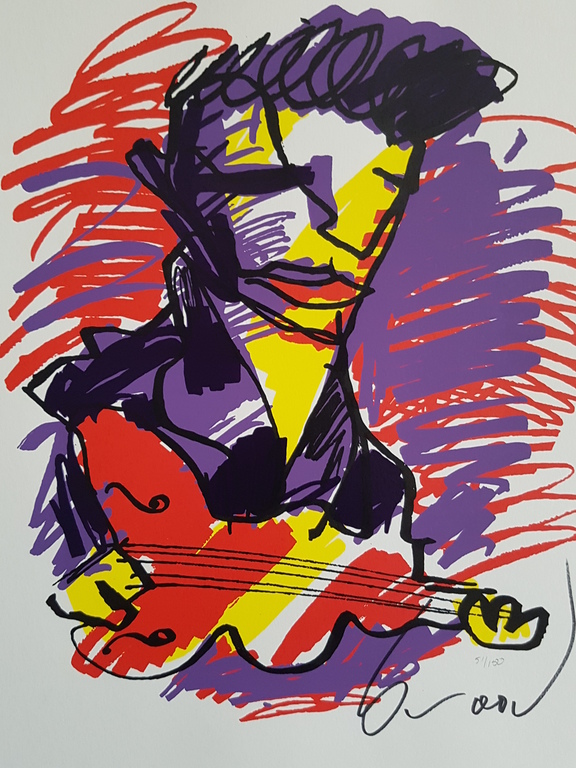 Elvis - gesigneerde zeefdruk - oplage 150 ex. verkocht voor € 50!