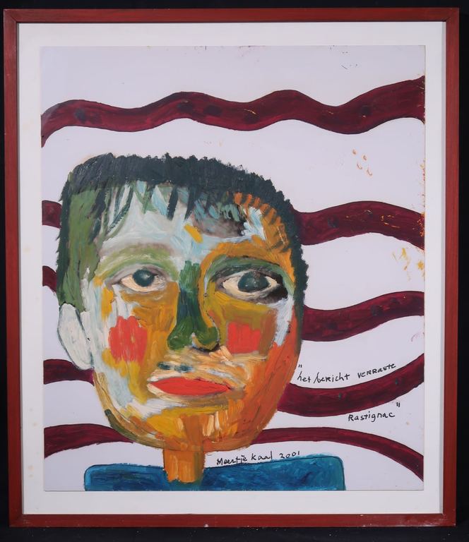 Meertje Kaal: Olieverf op papier, Het bericht verraste Rastignac - Ingelijst kopen? Bied vanaf 1!