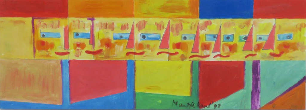 Meertje Kaal: Olieverf op papier, Zonder titel - Ingelijst kopen? Bied vanaf 1!