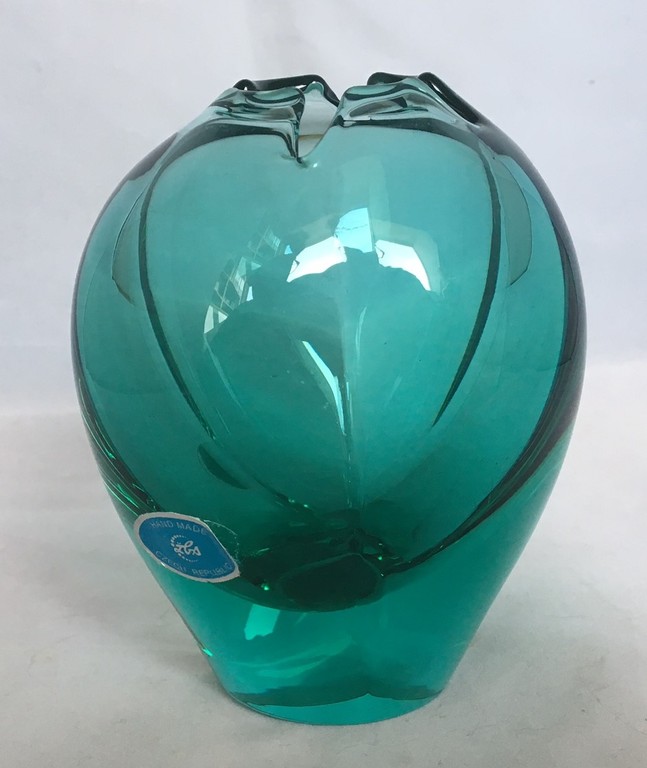 Miloslav Klinger voor Zelezny Brod Sklo - Groen vaasje kopen? Bied vanaf 30!