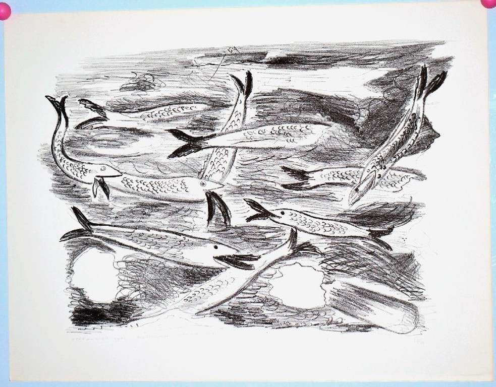 Rene Daniels: Litho. Hollandse nieuwe ontdekt hoe.. verkocht voor € 1500!