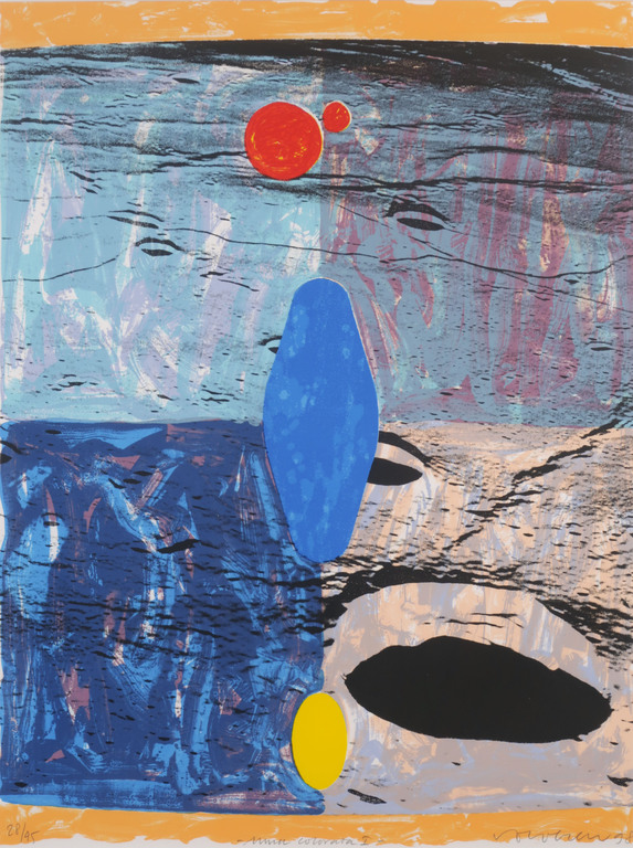 Jelis van Dolderen: Zeefdruk, Luna colorata I - Ingelijst kopen? Bied vanaf 20!