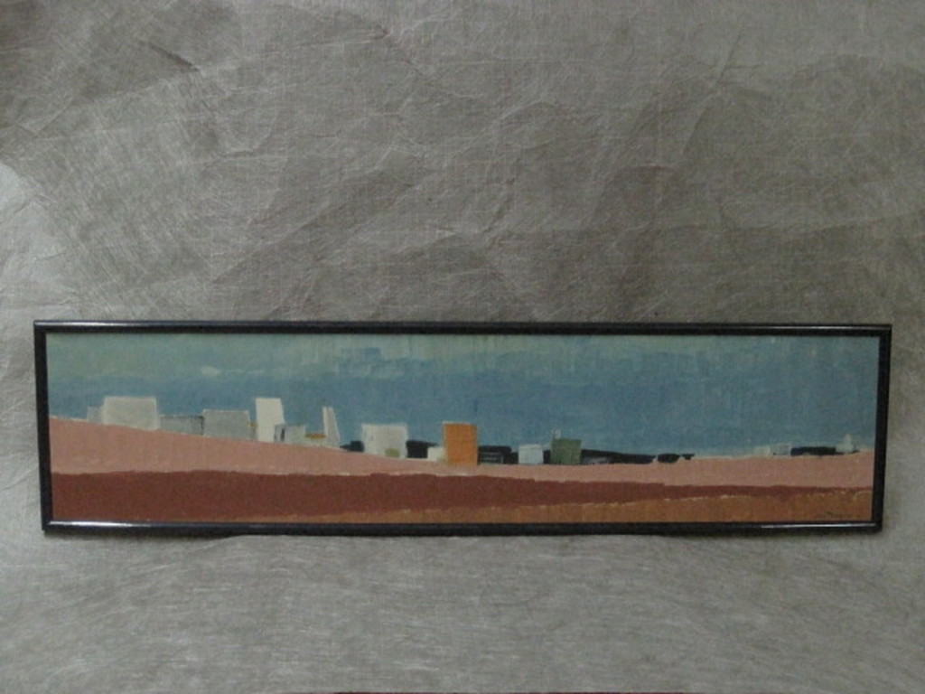 gesigneerd Bergman - "landschap met huizen" olieverf op board 1961 kopen? Bied vanaf 1!