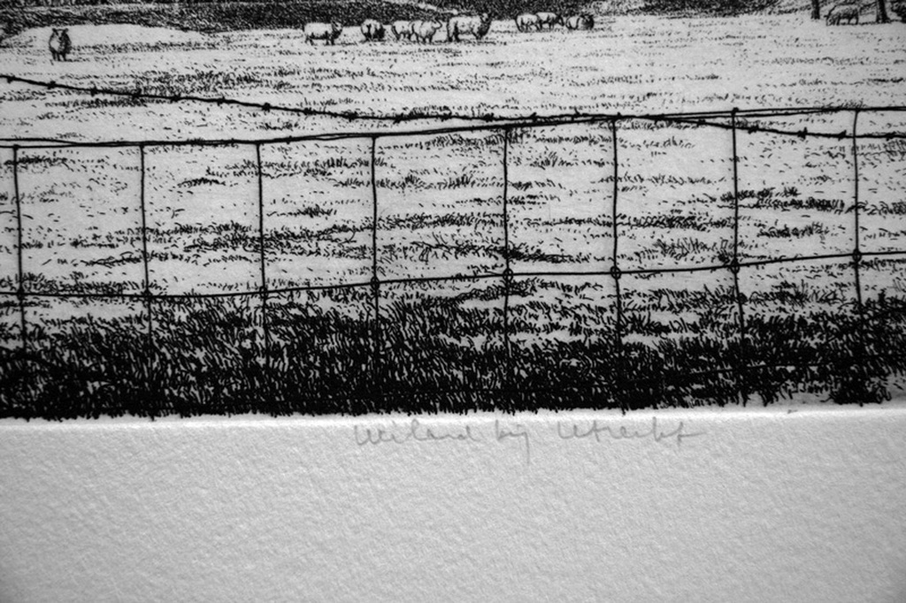 Wim van der Meij, ets, Weiland bij Utrecht kopen? Bied vanaf 50!