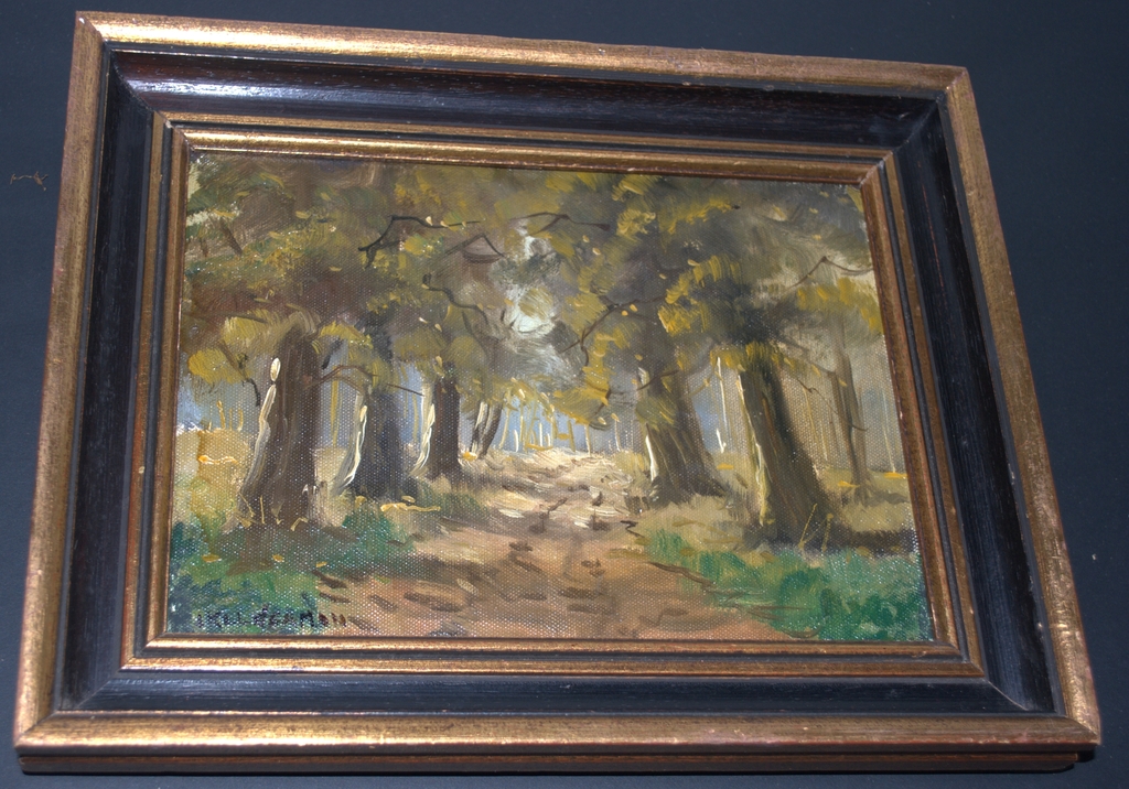 Bospad - olieverf - gesigneerd kopen? Bied vanaf 40!