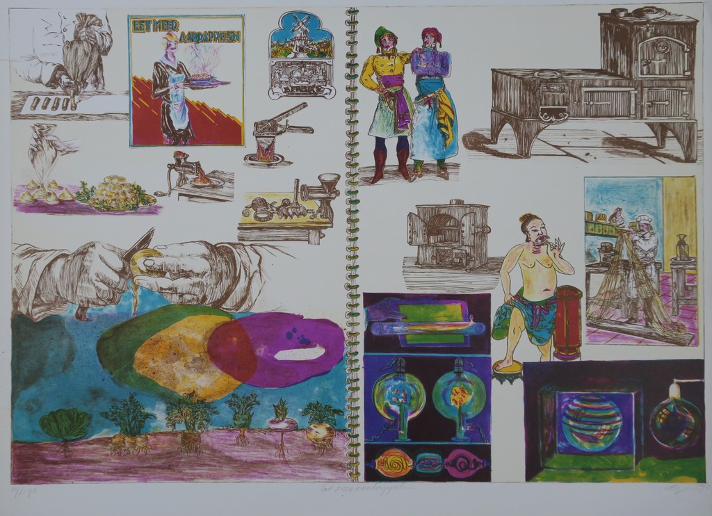 Jacqueline de Jong: Litho, Eet meer aardappelen verkocht voor € 45!