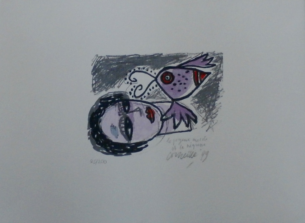 Corneille -  zeefdruk: La Nigresse - 1994 verkocht voor € 125!