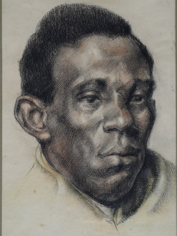 Elias Smalhout : Tekening , Portret zwarte man – ca 1920  kopen? Bied vanaf 1!