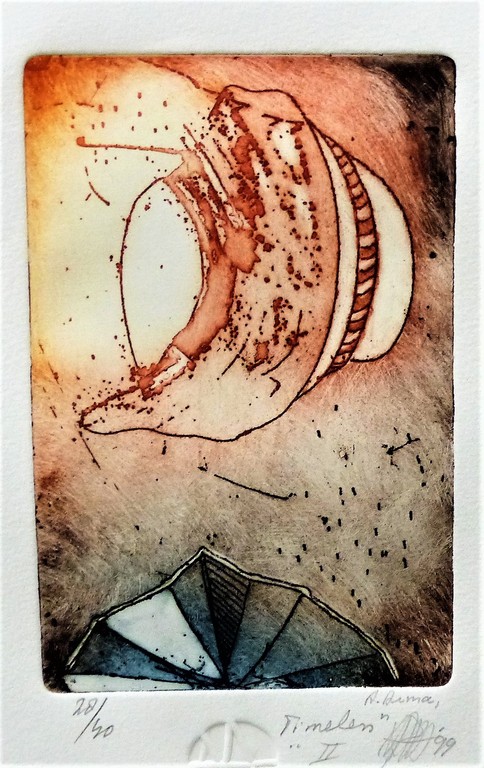 Ad Arma,Ets,  Titel Timeless,Ingelijst,Handgesigneerd kopen? Bied vanaf 60!