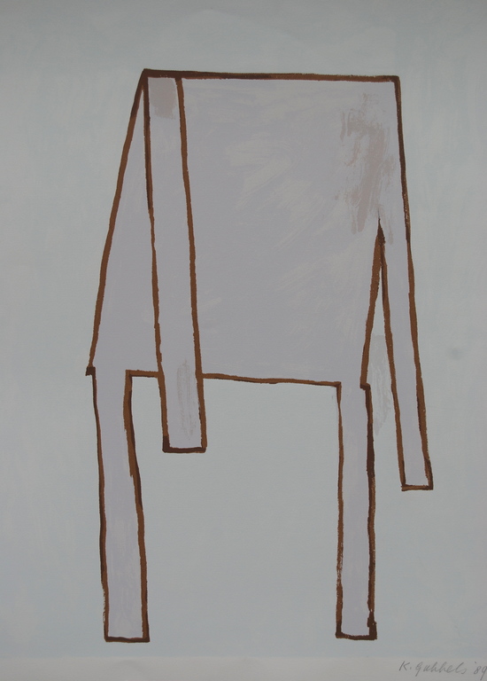 Klaas Gubbels  droomtafel zeefdruk IX/L 1989 verkocht voor € 120!