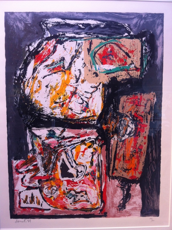 Mooie zeefdruk van Jacques Doucet. 95 x 116 cm verkocht voor € 185!