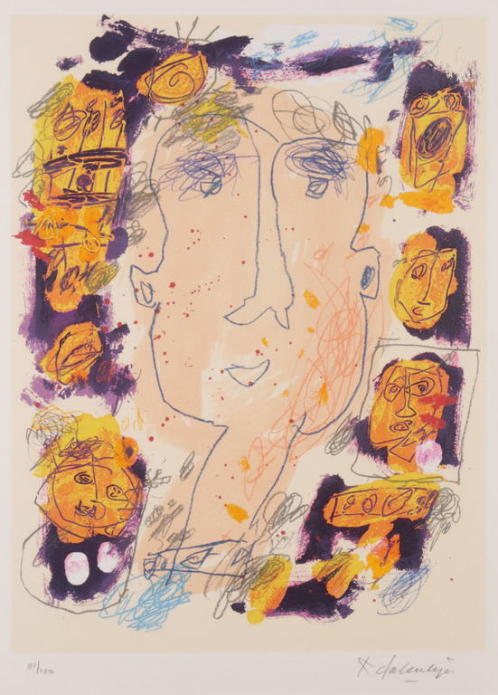 Kees Salentijn: Zeefdruk, Vestidos I - Ingelijst kopen? Bied vanaf 35!