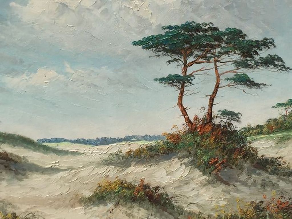Duinlandschap, olieverf op doek, gesigneerd kopen? Bied vanaf 1!