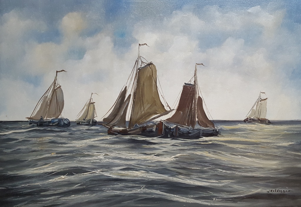 Jan Kelderman (1914-1990) - olieverf op doek (70x50), gesigneerd r.o.  kopen? Bied vanaf 69!