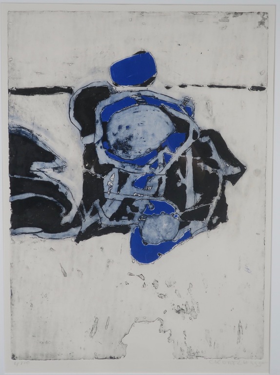 Cees Kortlang: Ets, Zonder titel X - Ingelijst verkocht voor € 40!