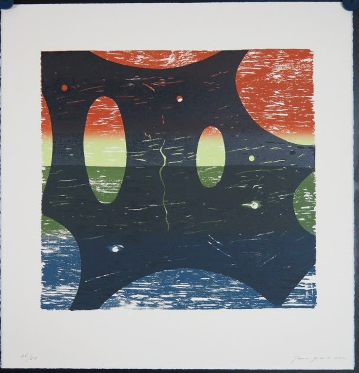 Joris Geurts: Houtsnede, Z.T. (Blauw/zwart) kopen? Bied vanaf 1!