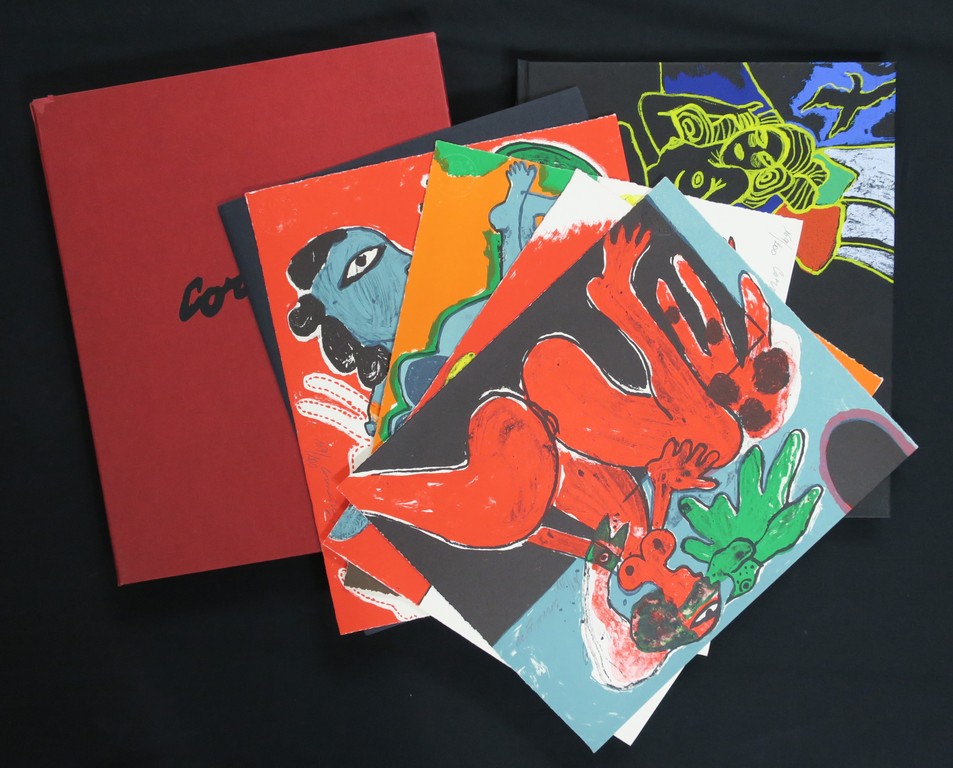Corneille: Portfolio met 4 losse zeefdrukken + boek, Aujourd'hui verkocht voor € 270!