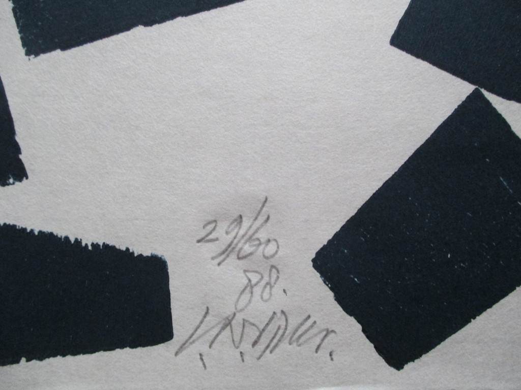 Carel Visser, houtdruk "Vliegen" 1988, 29/60 ex. kopen? Bied vanaf 130!