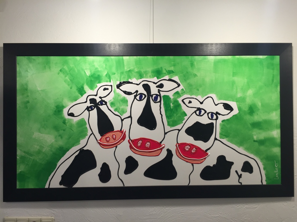 LamBert gemengde technieken op board  De Koeien kopen? Bied vanaf 650!