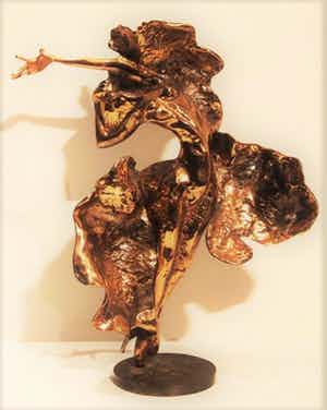 Yves Lohe - Yves Lohé – bronzen sculptuur – ‘Femme nu en feuillage’ verkocht voor € 380!