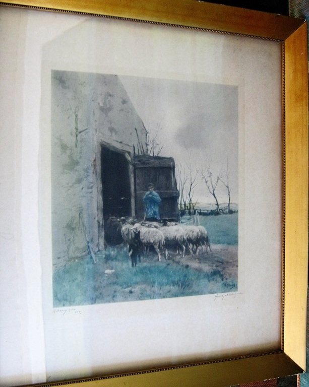 Niet of onleesbaar gesigneerd - litho van het werk van Mauve  kopen? Bied vanaf 1!