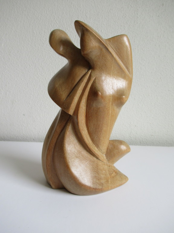 Onbekende kunstenaar: houtsnijwerk, liefdespaar kopen? Bied vanaf 1!