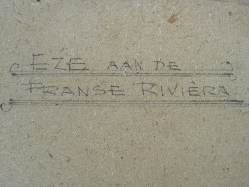 Fred(die) Witbaard en Petra Hambach, Aquarel, Eze aan de Franse riviera kopen? Bied vanaf 1!