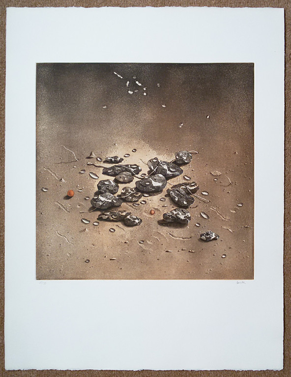 Hiroshi Asada - Strand stilleven, aquatint ets kopen? Bied vanaf 95!