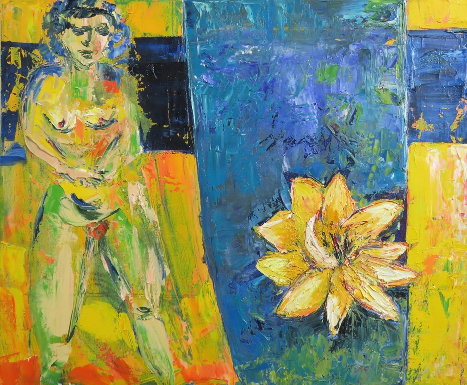 Franca Muller Jabusch: Olieverf op doek, Lelievrouw kopen? Bied vanaf 50!