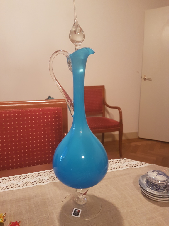 I vetri di Empoli-Opaline glas wit en blau-Italia-1965/75 kopen? Bied vanaf 20!